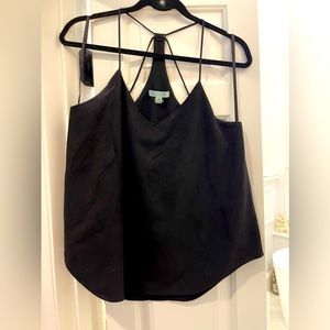 Suede-like top with shoulder strings